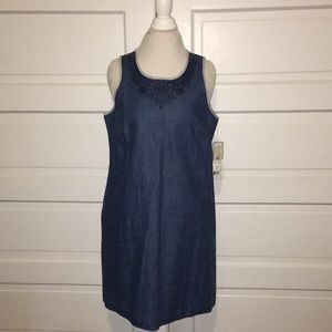 Sigrid Olsen Blue Linen Dress NWT 10